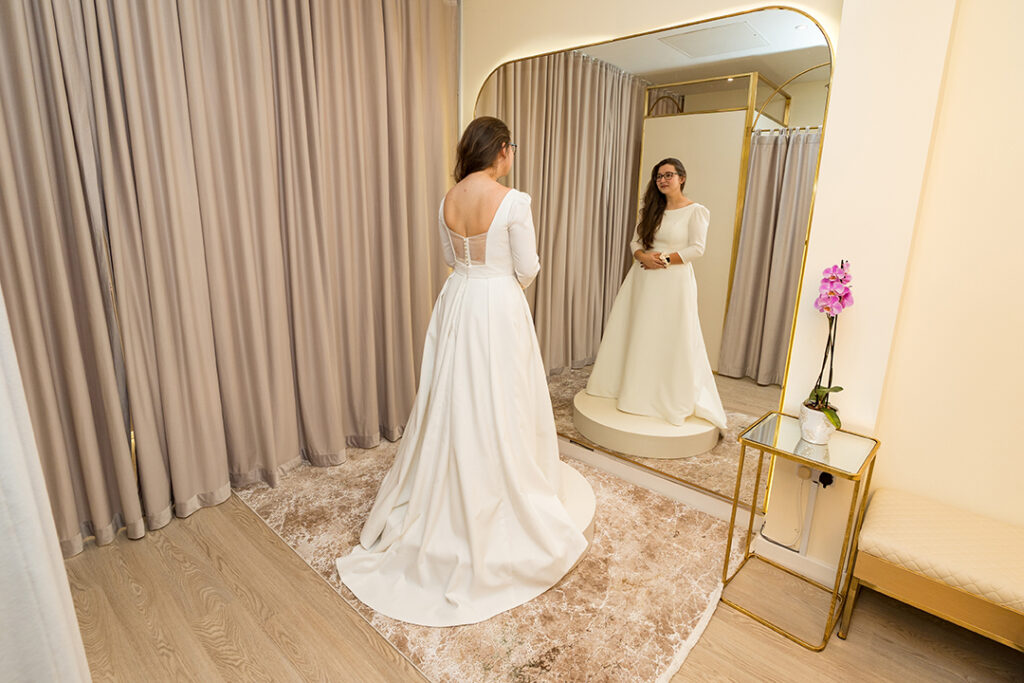 Private fitting area at Worcester Tailor Shop